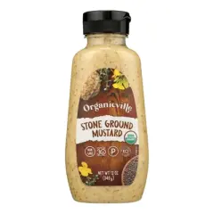 Organicville Stone Ground Mustard - Case of 12/12 oz