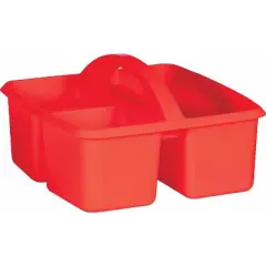 Teacher Created Resources&reg; Red Plastic Storage Caddy, Pack of 6
