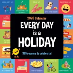 TF Publishing 13.5"x14.5" 2026 Every Day's A Holiday Wall Calendar
