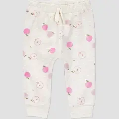 Carter's Just One You&reg; Baby Girls' 4pc Apple Top & Bottom Set - Gray/Pink