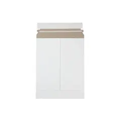 JAM Paper Stay-Flat Photo Mailer Stiff Envelopes with Self-Adhesive Closure 7 x 9 White Sold