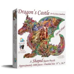 Sunsout Dragon's Castle 1000 pc Special Shape  Jigsaw Puzzle 97045