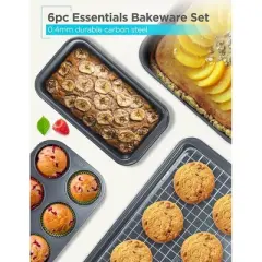 BLACK+DECKER 6 pc Carbon Steel Bakeware Set