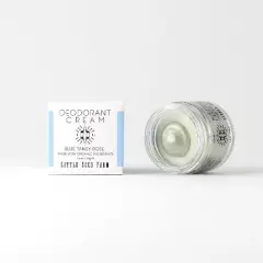Little Seed Farm All Natural Deodorant Cream, Aluminum Free Deodorant for Women or Men - Blue Tansy Rose (2.4 oz) - (PACK OF 2)