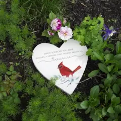Pavilion Gift Company - Treasure - 11" Heart Garden Stone - Stepping Stones and Pathways