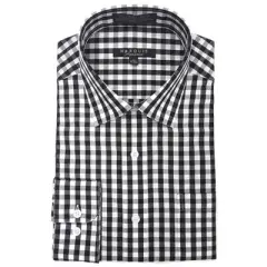 Marquis Men's Gingham Checkered Long Sleeve Modern Fit Shirt, Size - S To 3XL