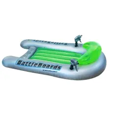 Swimline Set of 2 Water Sport Inflatable Battle Board Swimming Pool Squirters 53" - Green/Blue