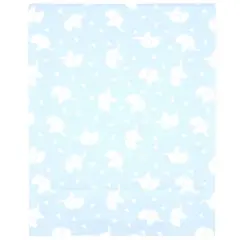 NoJo Super Soft Blue and White Elephant Fitted Mini Crib Sheet