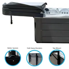 Puri Tech Cover Lift Side Mount Glides For Spa & Hot Tub Cover Removal System (Black)