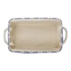 Design Imports Polyester Bin Lattice Stonewash Blue Rectangle Medium 16X10X12