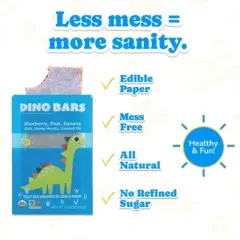 Dino Bars | Blueberry | Organic Mess-Free Kids Fruit Bars