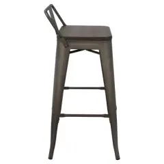 Set of 2 30" Oregon Industrial Low Back Barstools - LumiSource