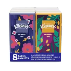 Kleenex On-the-Go 3-Ply Anti-Viral and Cool Touch Facial Tissue