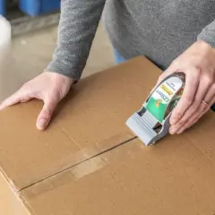 Duck EZ Start Clear Packing Tape, 3 Rolls With Dispensers, 1.88 Inch x 55 Yards Each