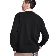 Men's Embroidered Skull Graphic Collared Long Sleeve Rugby Shirt - Rowing Blazers x Target