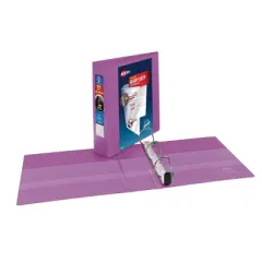 Avery 2" One Touch EZD Rings 540 Sheet Capacity Heavy Duty View Binder - Purple: Polypropylene, 4 Pockets, Clear Cover