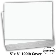 Hamilco Blank Index Cards 6" x 9" Heavyweight Card Stock 100lb Cover White Cardstock Paper - 100 Pack