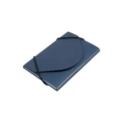 JAM Paper Plastic Business Card Holder Case Blue Metallic Sold Individually (3656189)