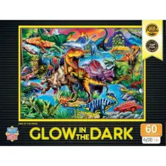 MasterPieces 60 Piece Glow in the Dark Puzzle - King of the Dinos - 14"x19"