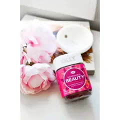 OLLY Undeniable Beauty Multivitamin Gummies for Hair Skin & Nails with Biotin, Keratin, Vitamins C & E - Grapefruit Glam - 60ct