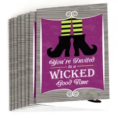 Big Dot of Happiness Happy Halloween - Fill-in Witch Party Invitations (8 Count)