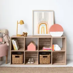 47.05" Piperton 8 Cube Organizer Natural - Signature Design by Ashley