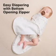 3pk Soothe Zippy Baby Swaddles 0-3 Months, Newborn Sleep Sacks, Zipper Swaddle, Wearable Swaddle Blanket