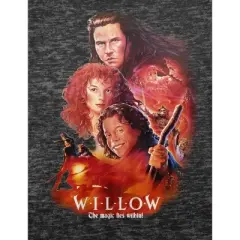 Willow Poster Art Crew Neck Short Sleeve Charcoal Heather Women's T-shirt