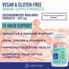 WELMATE Probiotic Saccharomyces Boulardii 10 Billion CFU - 200ct VegCap
