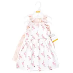 Hudson Baby Infant Girl Cotton Dresses, Flamingo Pineapple
