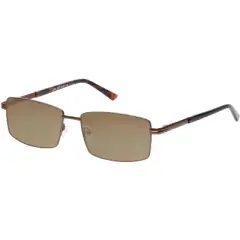 Jubilee Big & Tall J5914 Mens Polarizedize Sunglass Choose Lens Color Matte Brown 60mm Smoke Grey Polarized