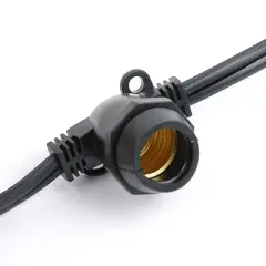 Novelty Lights Globe Outdoor String Lights with 80 In-Line Sockets Black Wire 100 Feet