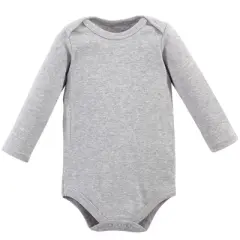 Hudson Baby Cotton Long-Sleeve Bodysuits 5pk, Gray Penguin