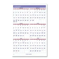 Monthly Wall Calendar with Ruled Daily Blocks, 15.5 x 22.75, White Sheets, 12-Month (Jan to Dec): 2026