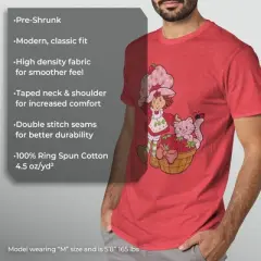 Men's Strawberry Shortcake Custard in The Berry Basket T-Shirt