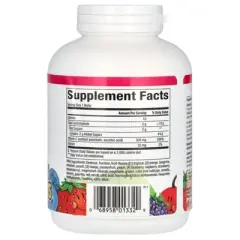 Natural Factors Vitamin C, Fruit-Flavor Chew, Four Mixed Fruit, 500 mg, 90 Chewable Wafers