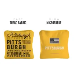 Gameday Pittsburgh Football Synergy Pro Yellow Cornhole Bags (Set of 4)