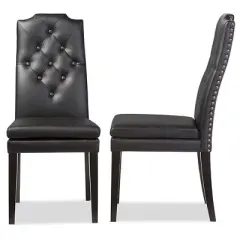 Set of 2 Dylin Modern and Contemporary Faux Leather Dining Chairs - Baxton Studio