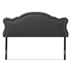 Queen Avery Modern and Contemporary Fabric Headboard Dark Gray - Baxton Studio