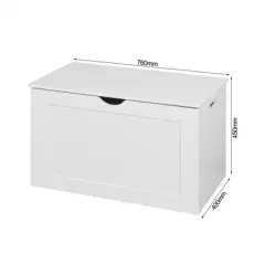 Akoasm Wooden Bathroom Storage Cabinet Box With Top Cover & 2 Hinges-White