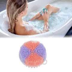 Unique Bargains Round Double-sided Bath Brush 1 Pc