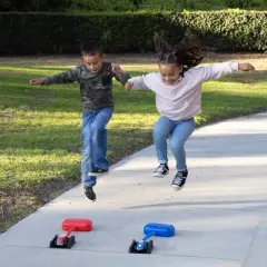 Stomp Rocket Stomp Racers Rescue with Police Car Fire Truck & 2 Launchers