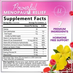 Menopause Supplements for Women - Complete Natural Mild Hot Flashes & Night Sweats Support, Multi Benefit - 60 Gummies By Hello Lovely!