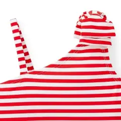 Hope & Henry Girls' Asymmetrical One-Piece Swimsuit, Kids