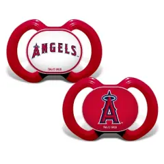 BabyFanatic Officially Licensed Unisex Pacifier 2-Pack - MLB Los Angeles Angels