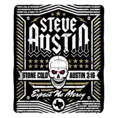 Sleep Squad WWE Stone Cold Steve Austin 60 x 80 Raschel Plush Throw