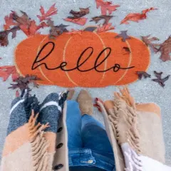 Shiraleah "Hello" Pumpkin Fall Doormat