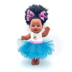 Orijin Bees Positively Puffy 12" Baby Bee Doll - Black Hair with Brown Eyes