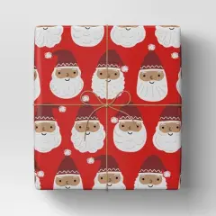 40&rdquo; 125 sq ft Christmas Roll Wrap Medium Skin Tone Santa - Wondershop&trade;