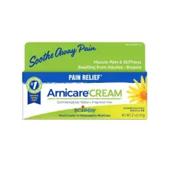 Boiron Arnicare Cream for Soothing Relief for Joint Pain, Muscle Pain, Muscle Soreness and Swelling from Bruises or Injury Fast Absorbing - 2.5oz